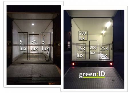 LED High Power hoek rail 75cm 24V 4000k LED hoek rail 24V 90° montage in dakrand van trailers of bakwagens