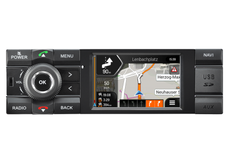 Actuator Welkom Beoefend Kienzle 1 DIN navigatie radio DAB Bluetooth camper truck navigatie